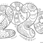 2020 Number New Year Coloring Pages Printable