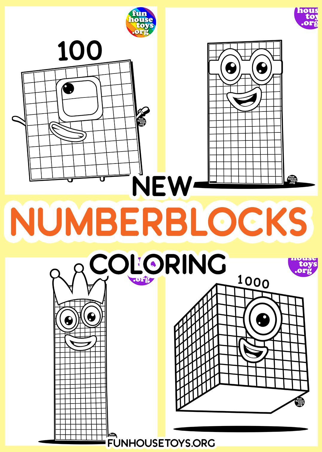 Numberblocks Coloring Pages 100