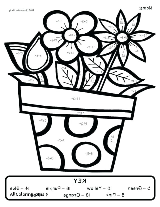 Math Coloring Sheets 2nd Grade Color By Number Printable