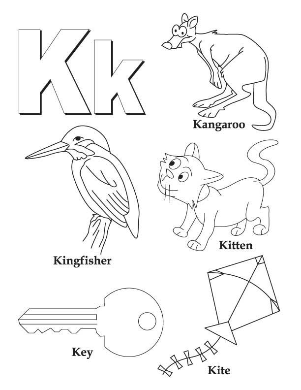 Letter K Coloring Pages For Preschoolers | Color by Number Printable