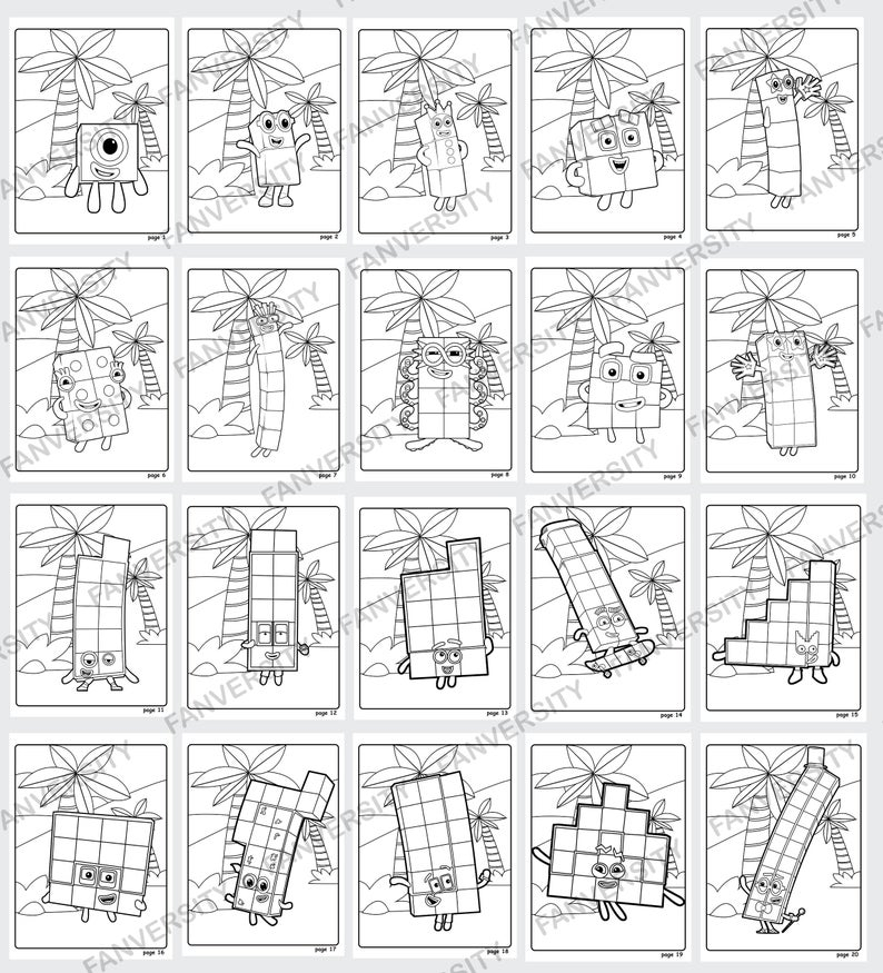 Numberblocks Coloring Pages Photos